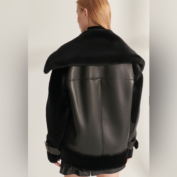 Shearling oversized Jacket Bomber size xs - Picture 3 of 3